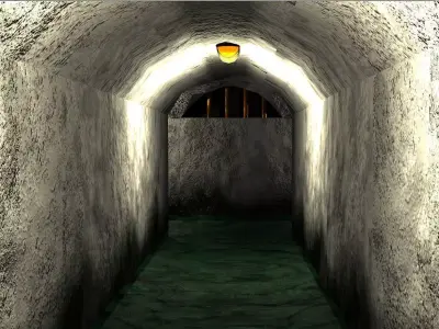 Tunnel with light in it Free low-poly 3D model