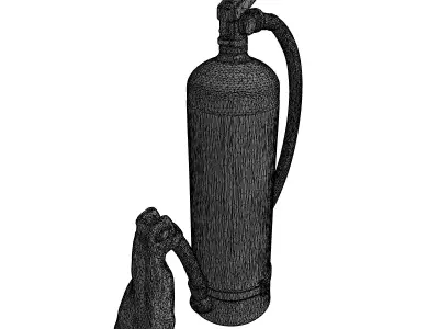 Vintage Steampunk Fire Extinguisher Prop Low-poly 3D model