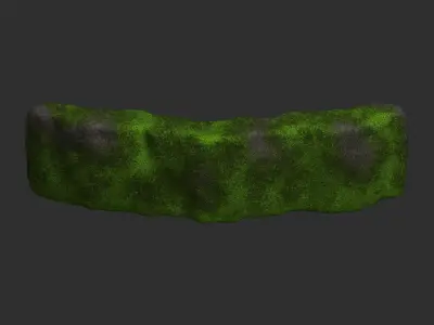 Cave Wall 3 - Moss 2 Low-poly 3D model