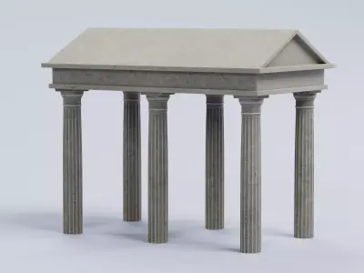 Doric Temple - Ancient Classical Shrine Architecture 3D model