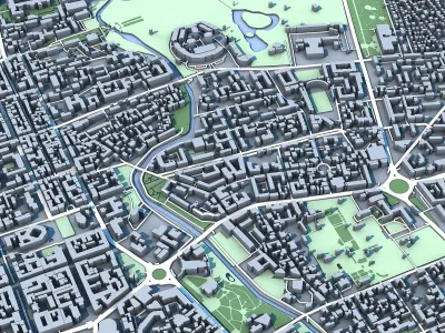 Simferopol City Ukraine 3D model