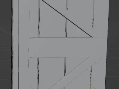 Wooden Door Free low-poly 3D model