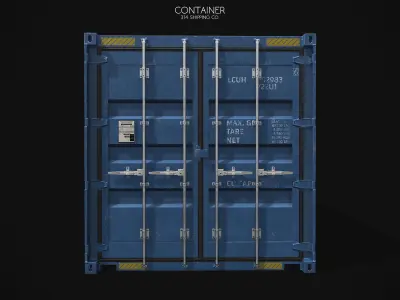 Extreme Modular 3D Container Low-poly 3D model