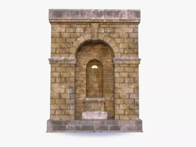 arched Door 0002 Low-poly 3D model