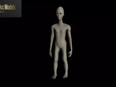 Alien Hybrid Low-poly 3D model