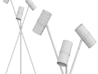 Caracas Task Tripod Floor Lamp by Jonathanadler 3D model