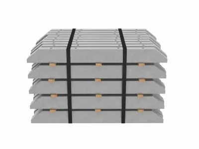 Stacked Concrete Spur Slabs 3D model purchase