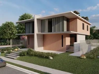 Casa Scene-villa-modern house 3D model 23