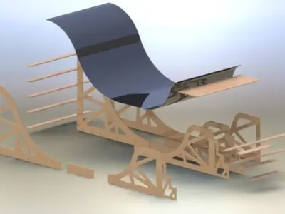 Skate board ramp Free 3D model