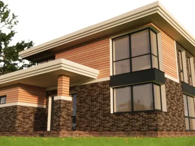 Villa da Costa Rica Low-poly 3D model