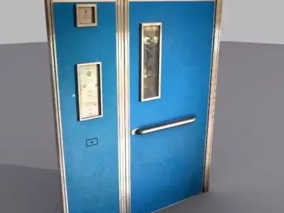 Door 27 metal Free 3D model