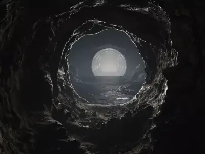 Cave - Rocks - Dark - Blender - Tunnel 3D model