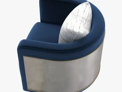 Promemoria pervinca swivel armchair 3D model