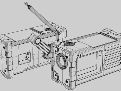 Emergency Radio SANGEAN MMR-88 Low-poly 3D model