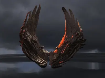 Dantes Creasant Wings 1  3D model