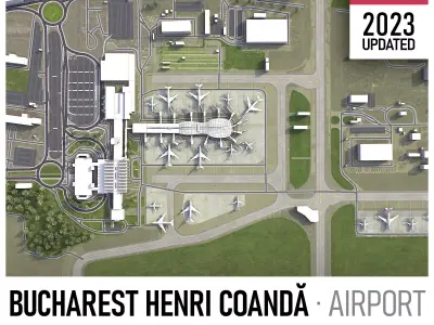 Bucharest - 3D Airport Model Low-poly 3D model