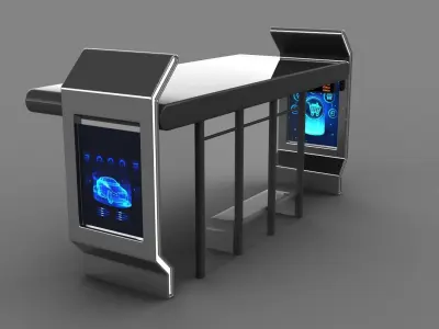 Bus Stop Low-poly 3D model