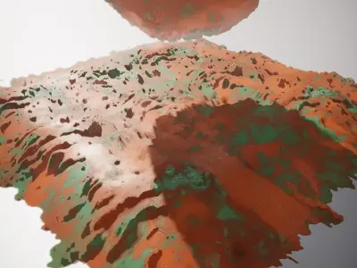 Copper Oxidized Metallic Texture