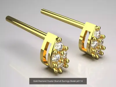 Stud and Hoop 3D STL Earring Collection 13 Models 3D Model Pack