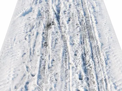 Ultra realistic Snow road 3D model