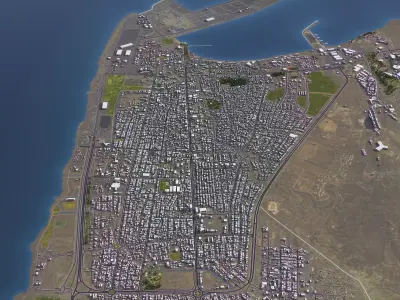 Chabahar - 3D City Model Low-poly 3D model