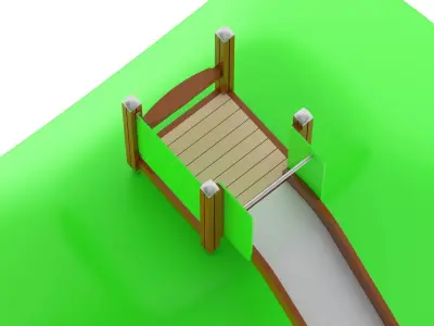 Lappset Embankmen Slide  3D model