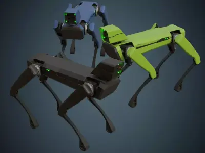 Robot Dog 1B Low-poly 3D model
