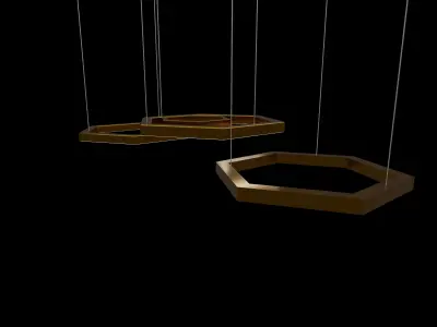 Geometric Lighting Pendant 3D model
