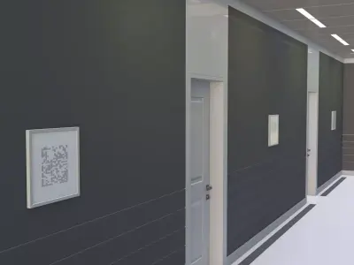 Modular Corporate Hallway M1 3D model