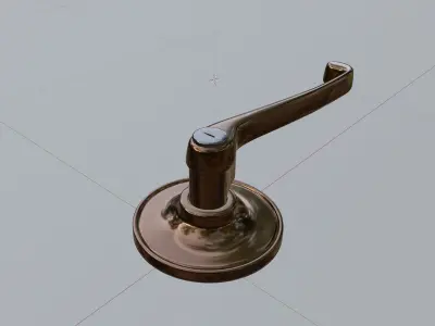 Brass handle doorknob Free 3D model