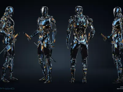 Mech Character - Dynamo Low-poly 3D model