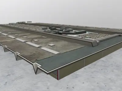 LIMC Terminal 2 Low-poly 3D model