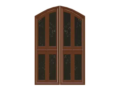 Classic Style Wooden Window 3D model