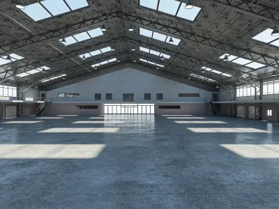 Warehouse interior and exterior 3d model 3D model