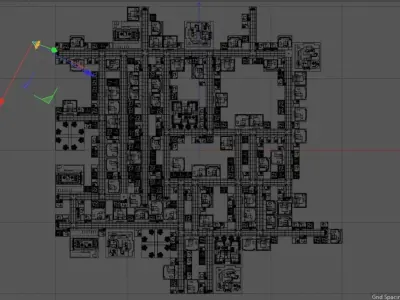 City large scale  3D model