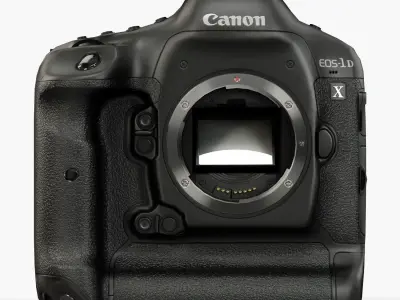 Canon EOS-1D X DSLR camera Low-poly 3D model