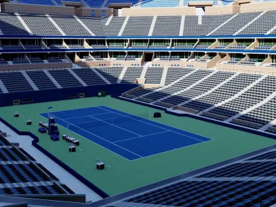 Arthur Ashe Stadium - US Open New York 3D model