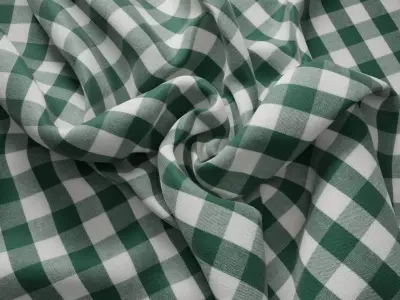 Gingham Check Cotton Fabric Texture PBR  Texture
