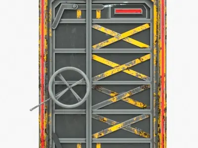 Sci-Fi door 1 3D model
