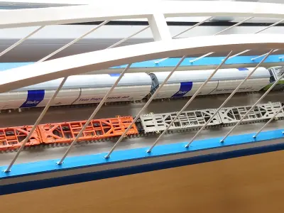 MJS2310-H0 PONT FERROVIAIRE DE MASSONGEX-Railway Bridge 3D print 3D print model