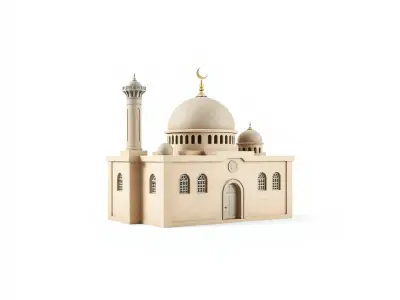 Symmetrical Mosque Arch Design model pack Low-poly 3D model