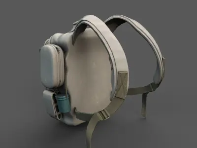 Backpack low poly human generic Low-poly 3D model