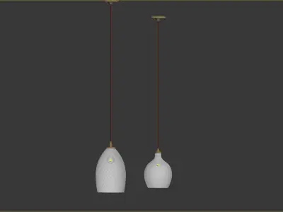 Lamp Hanging Round Ombre 3D model