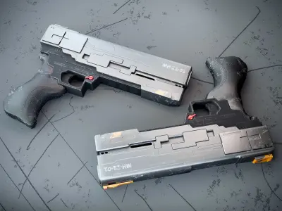 weapon concept Low-poly 3D model