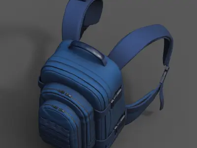 Backpack Camping Generic bag baggage  Low-poly 3D model