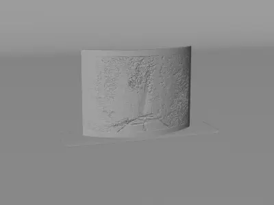 Nature Lithophane 3d print 3D print model