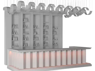 Loft  bar 3D model buy
