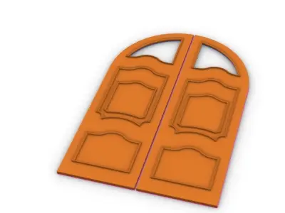 3 d door modling 3D model