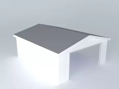 Decochalet 2015 Double garage 600x600, sectional door Free 3D model