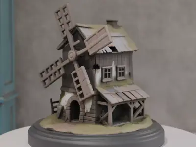 old mill 3D print model